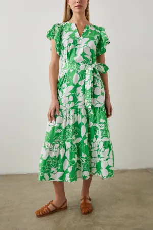 GIA DRESS - GREEN LOTUS Rails