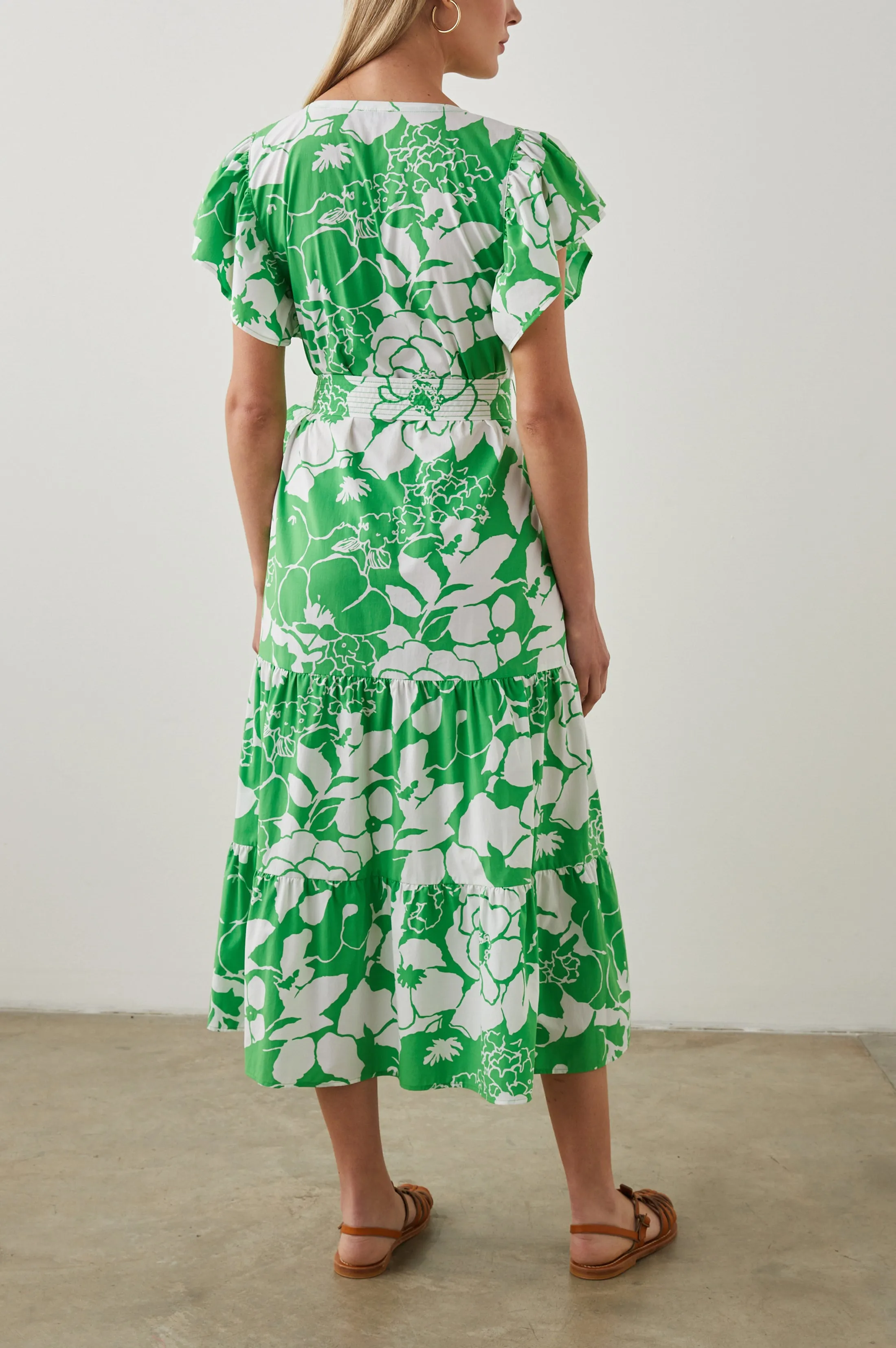 GIA DRESS - GREEN LOTUS Rails