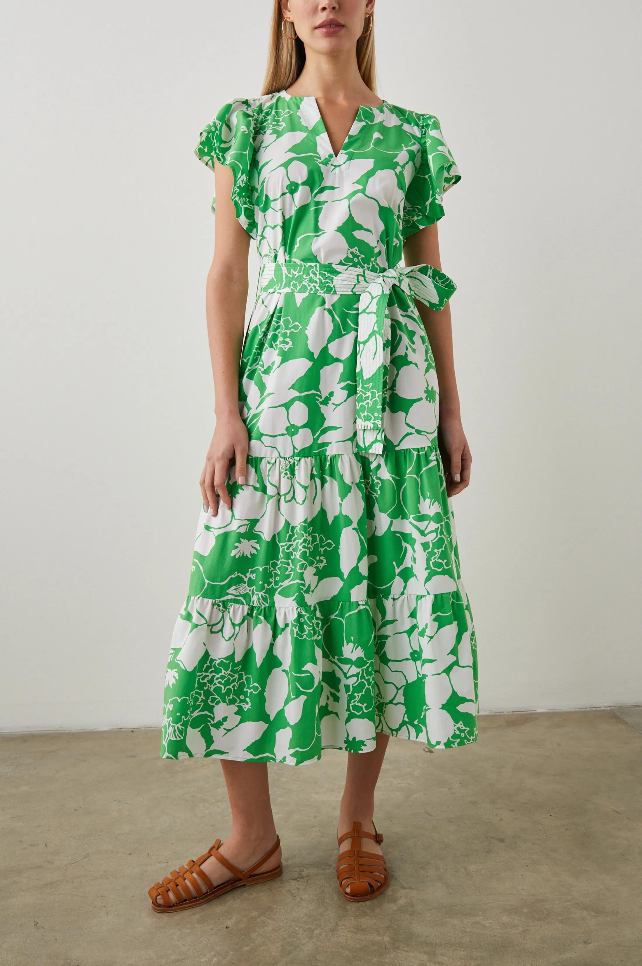 GIA DRESS - GREEN LOTUS Rails