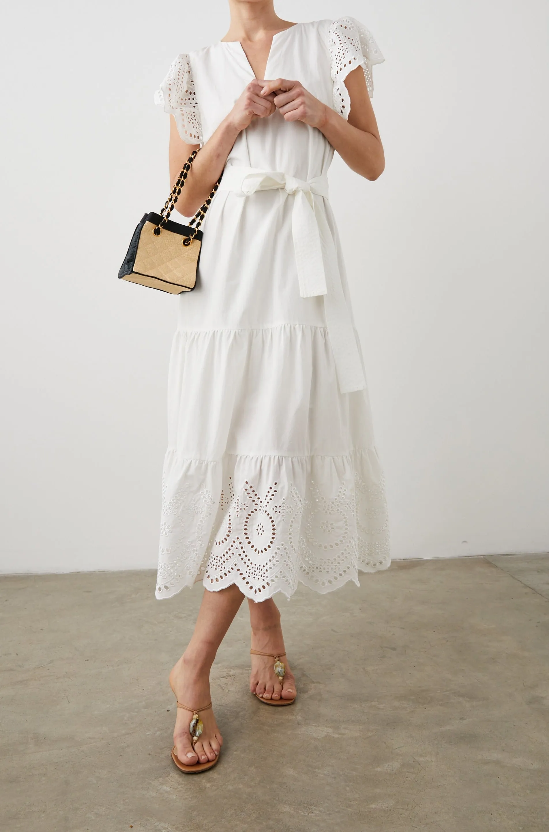 GIA DRESS - WHITE Rails