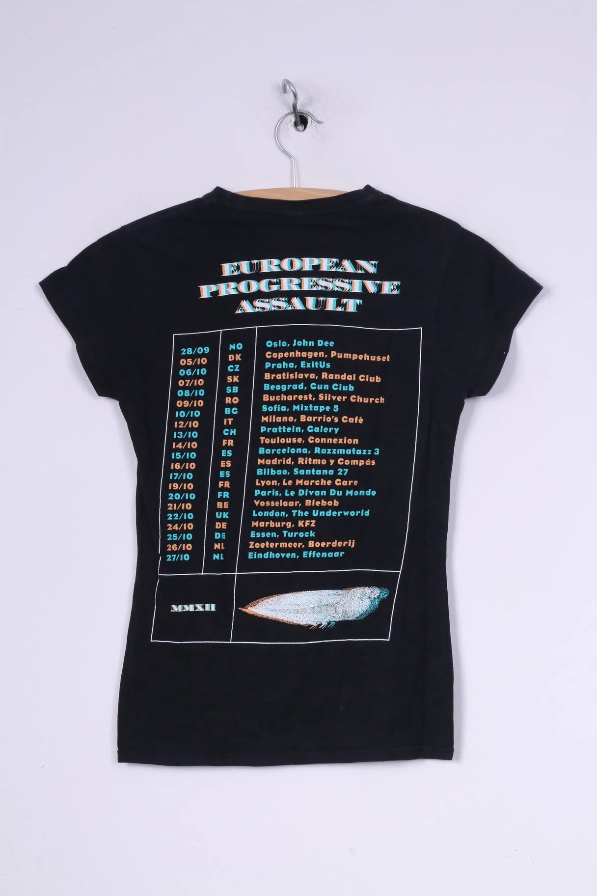 Gildan Ring Spun Womens S T-Shirt Graphic Black Cotton Leprous Short Sleeve Top Metal Band