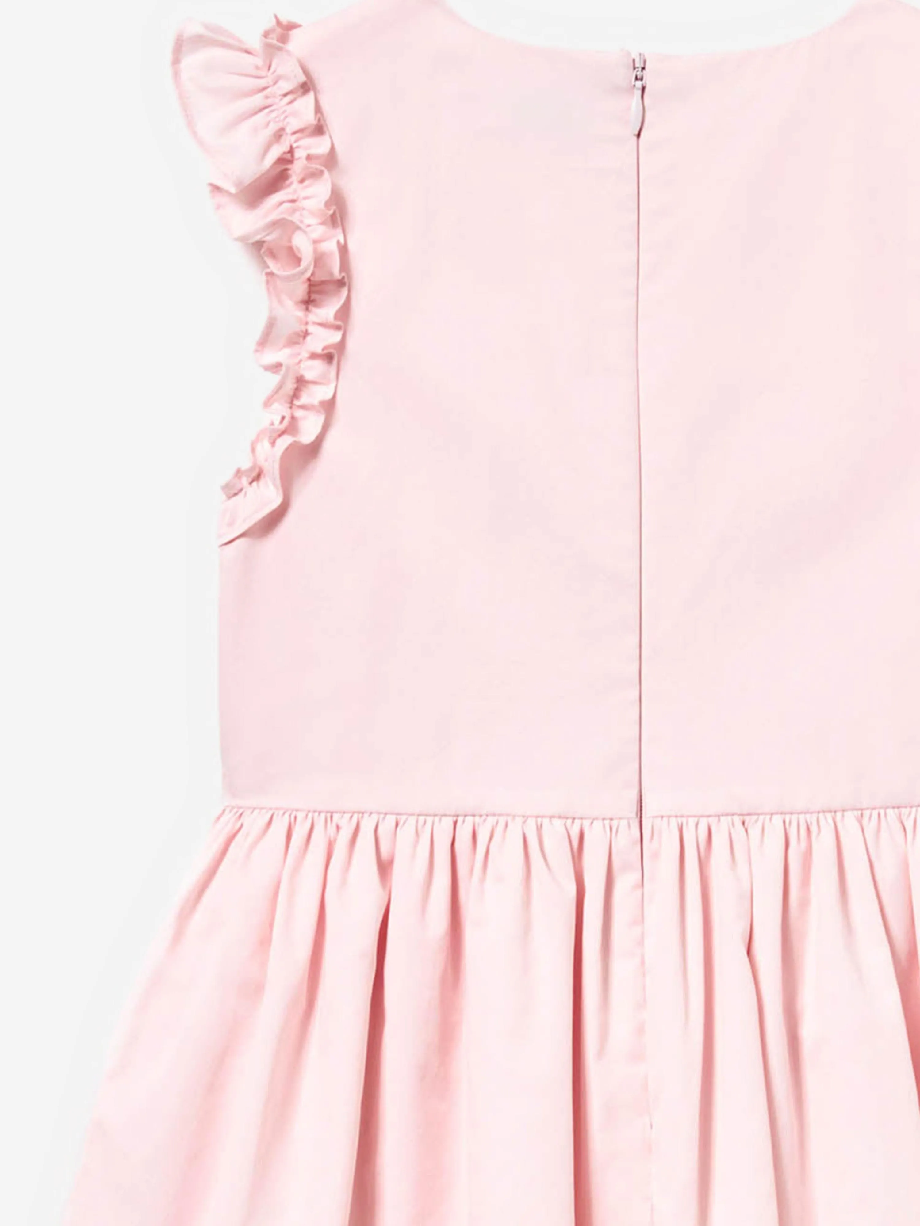 Girls Cotton Flower Dress in Pink