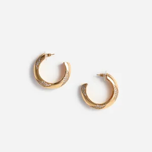Gold And Crystal Hoop Earrings Self Portrait