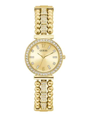 Gold Beaded Glitz Gala Watch Guess