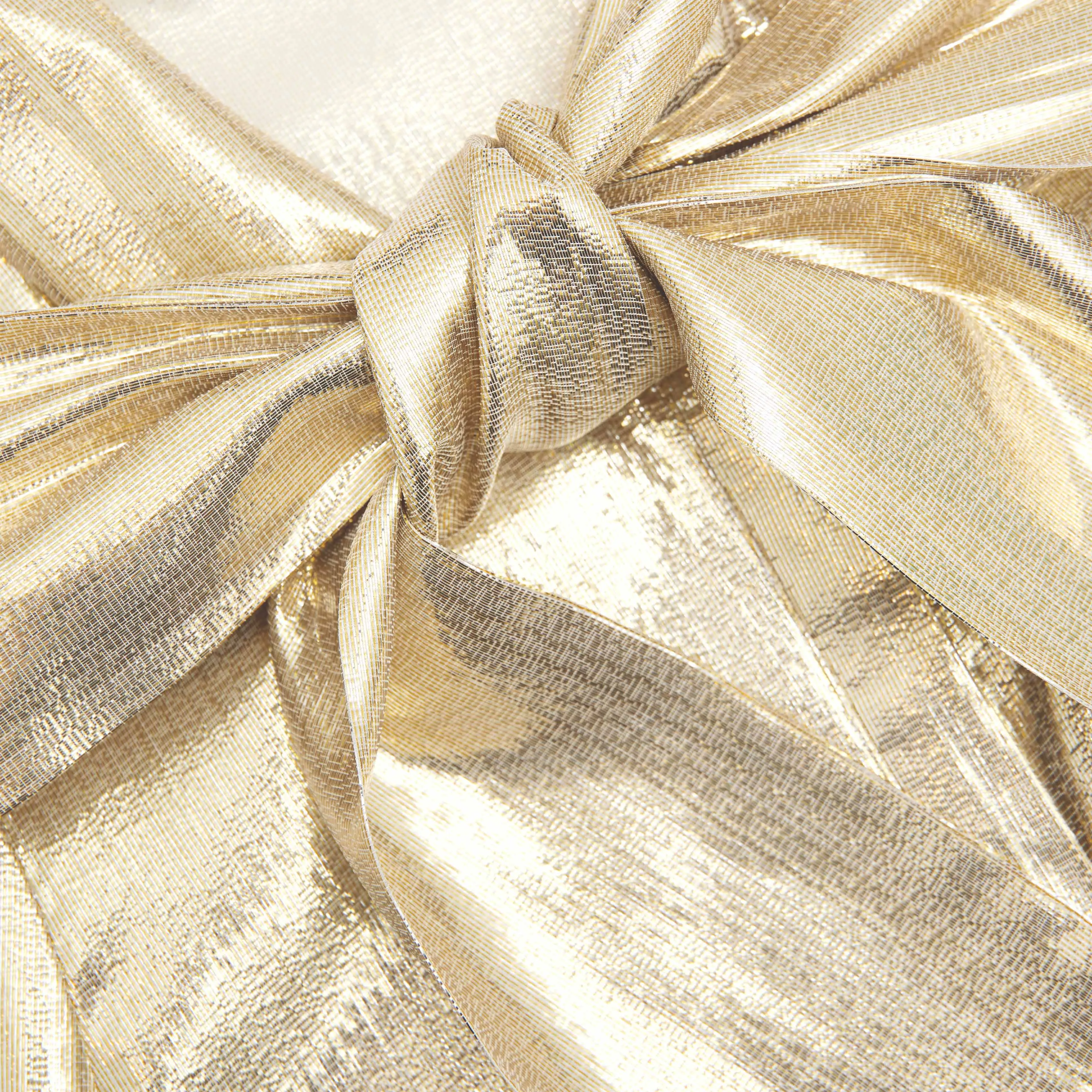 Gold Metallic Pussy Bow Blouse Self Portrait