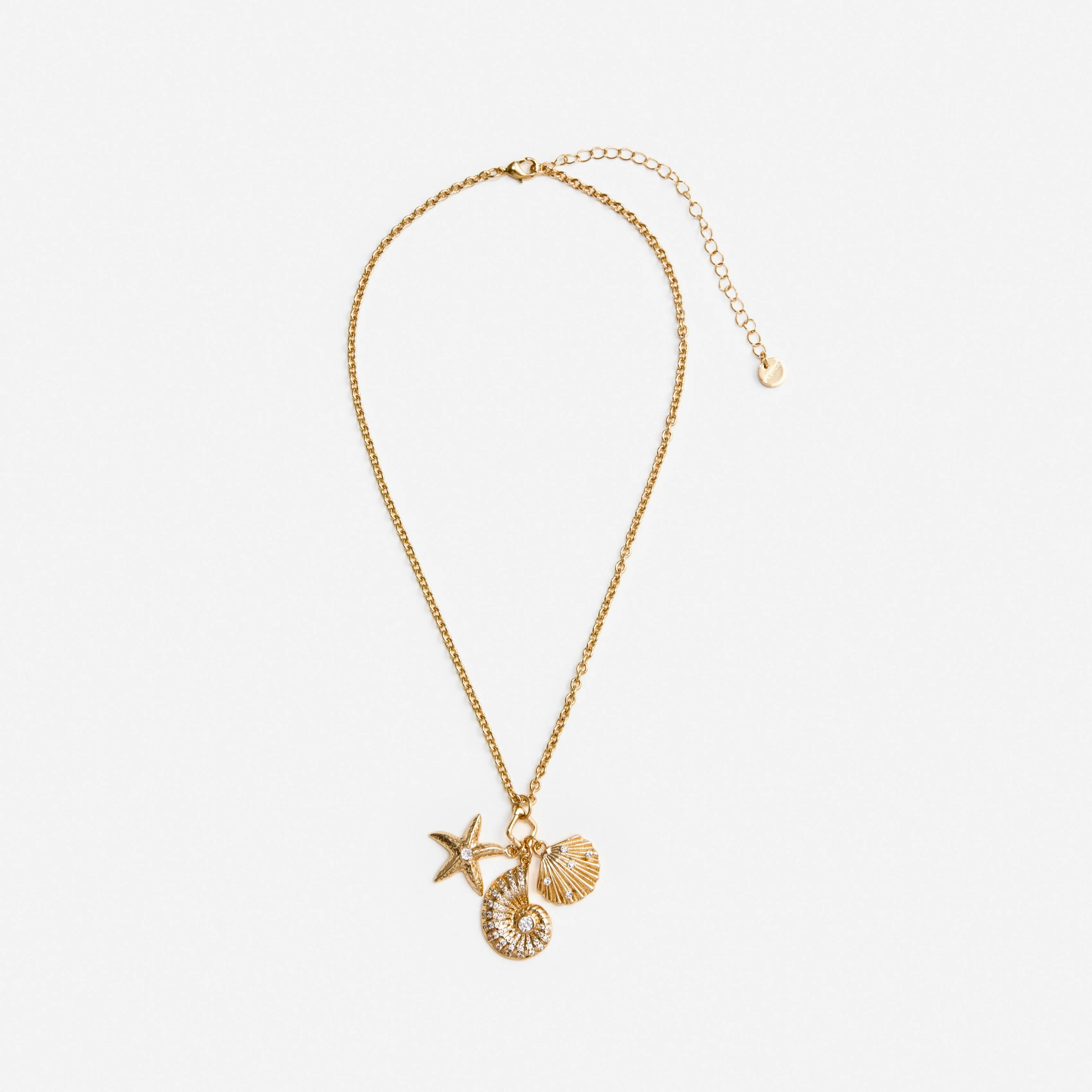 Gold Multi Charm Necklace Self Portrait