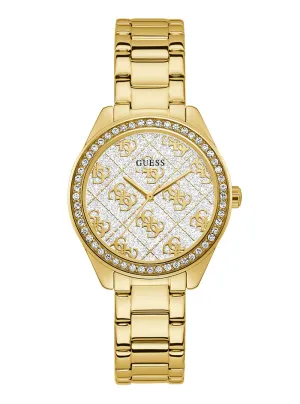 Gold Quattro G Logo Sugar Watch Guess