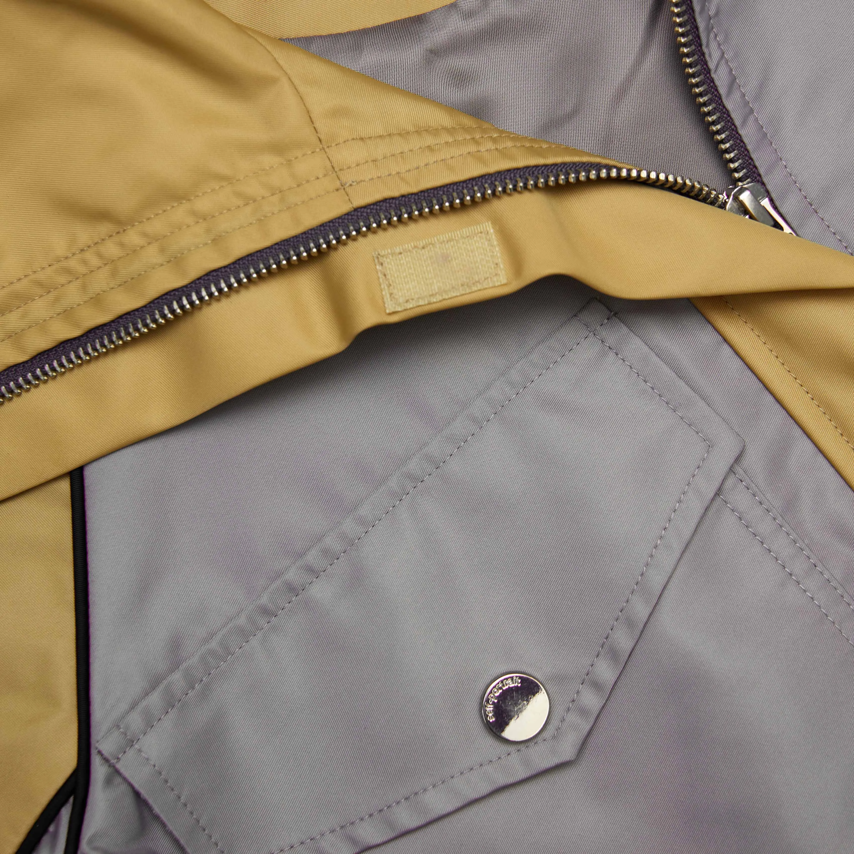 Grey Nylon Cropped Windbreaker Self Portrait