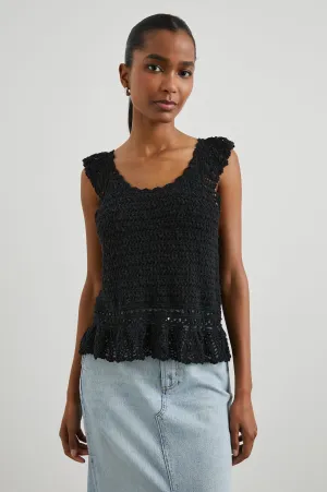 HATTIE TOP - BLACK Rails