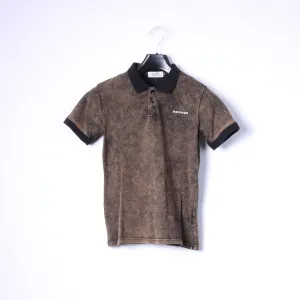 Hermes Paris Womens M Polo Shirt Brown Cotton