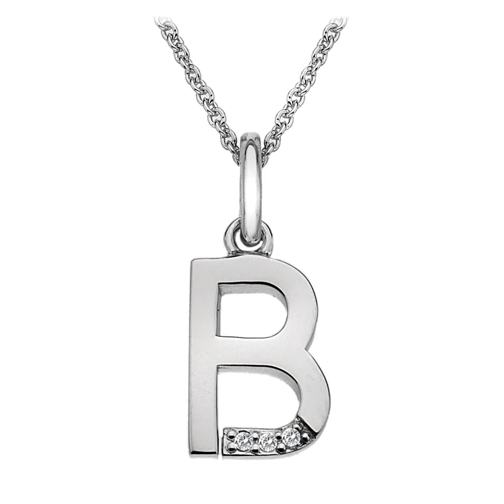 Hot Diamonds Initial B Silver Micro Pendant DP402