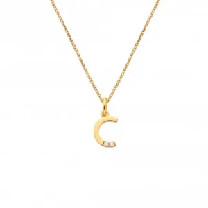 Hot Diamonds Initial C Gold Plated Silver Pendant DP941