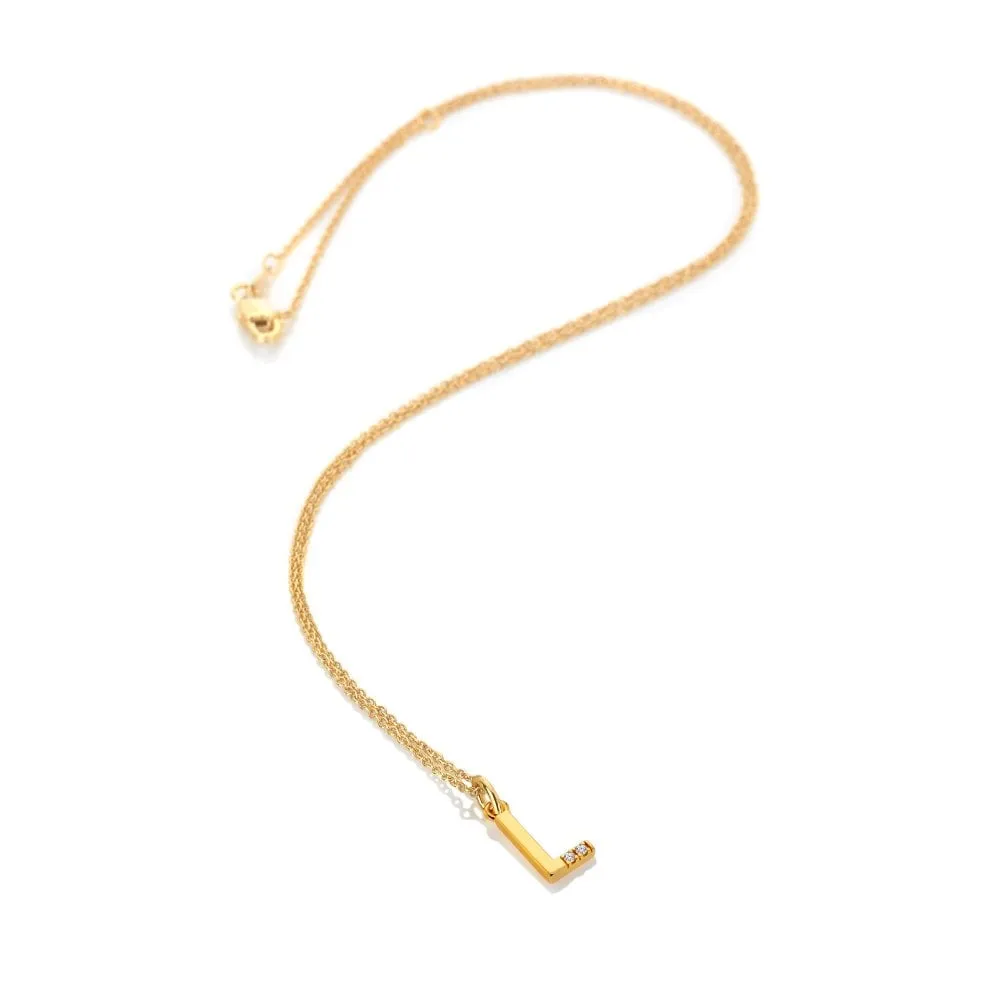 Hot Diamonds Initial L Gold Plated Silver Pendant DP950