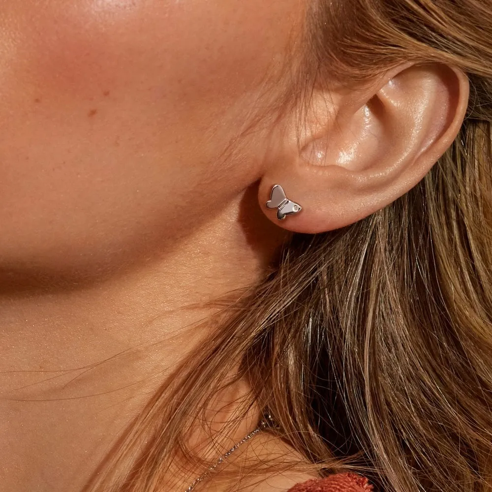 Hot Diamonds Silver Butterfly Earrings DE732