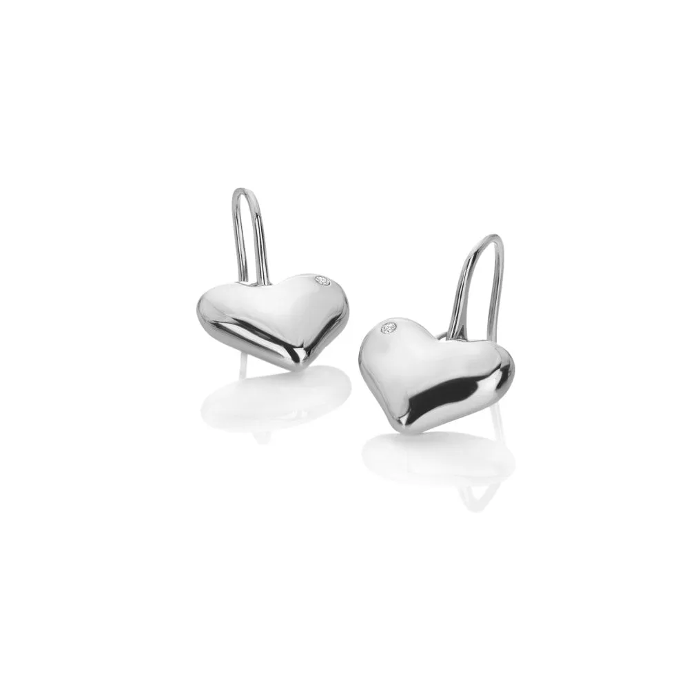 Hot Diamonds Silver Heart Drop Earrings DE780