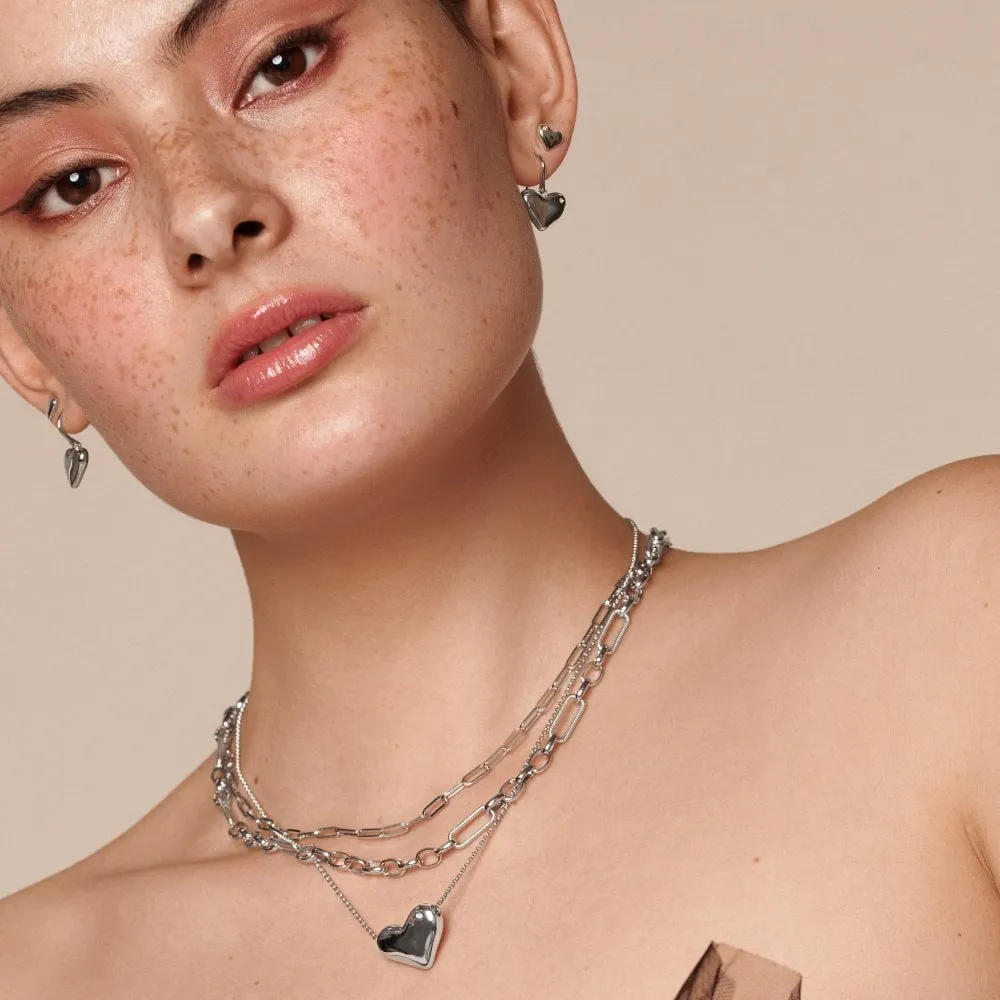 Hot Diamonds Silver Heart Drop Earrings DE780