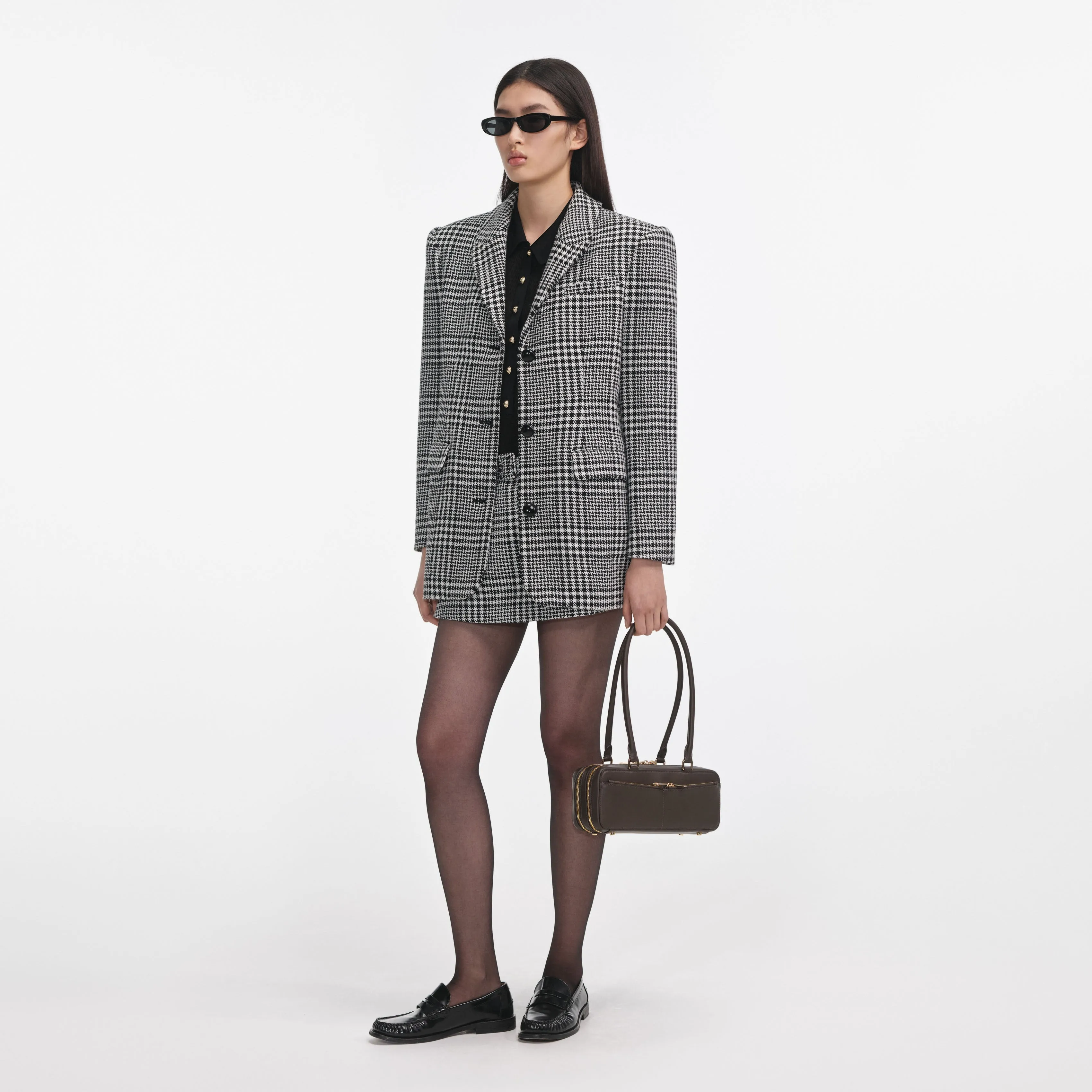 Houndstooth Blazer Self Portrait