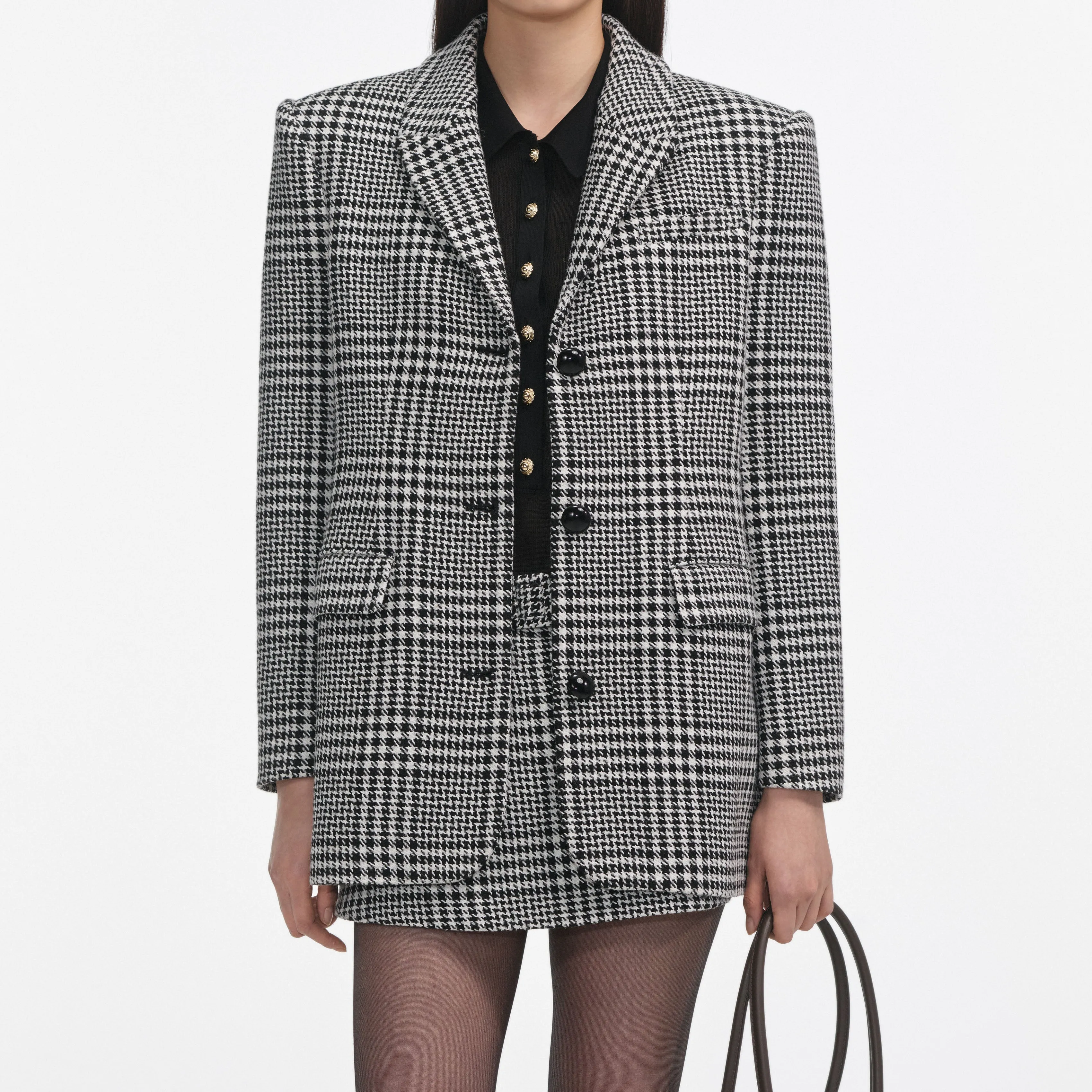 Houndstooth Blazer Self Portrait