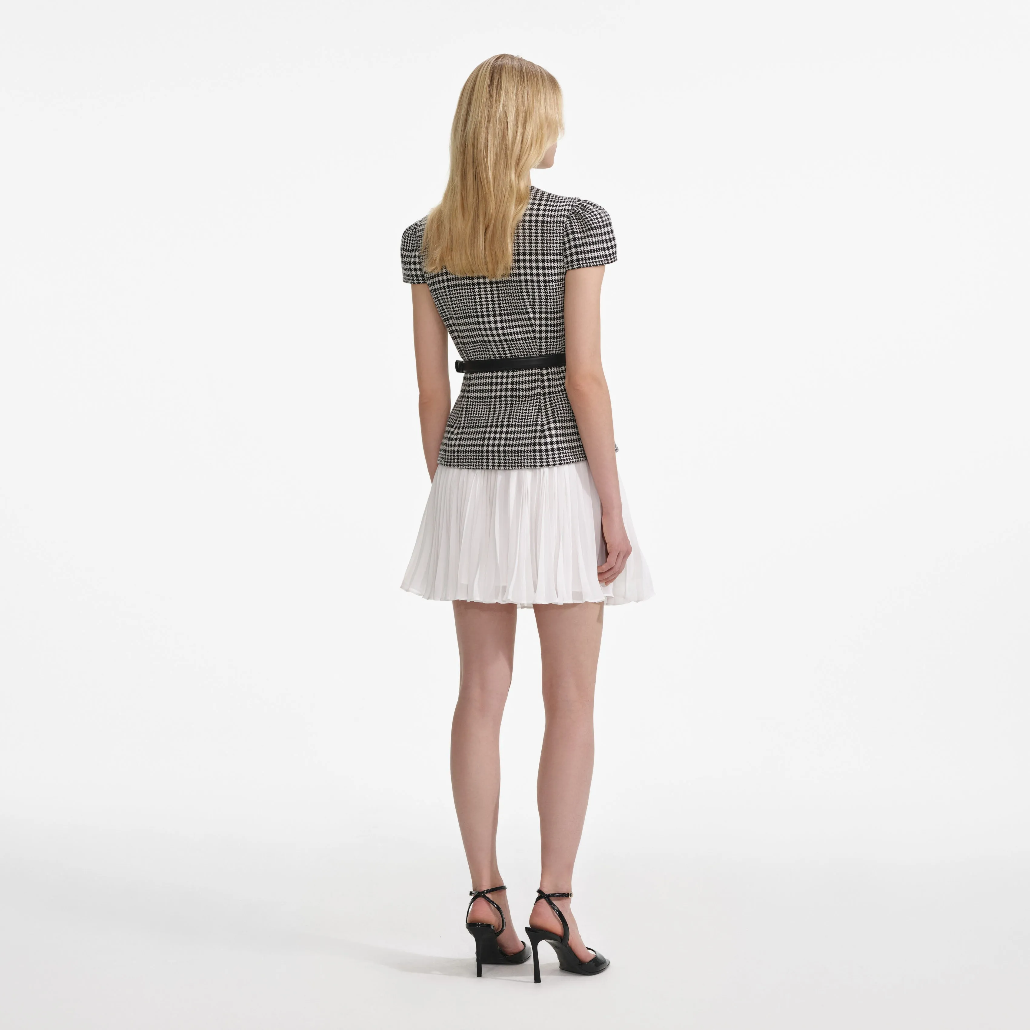 Houndstooth Mini Dress Self Portrait