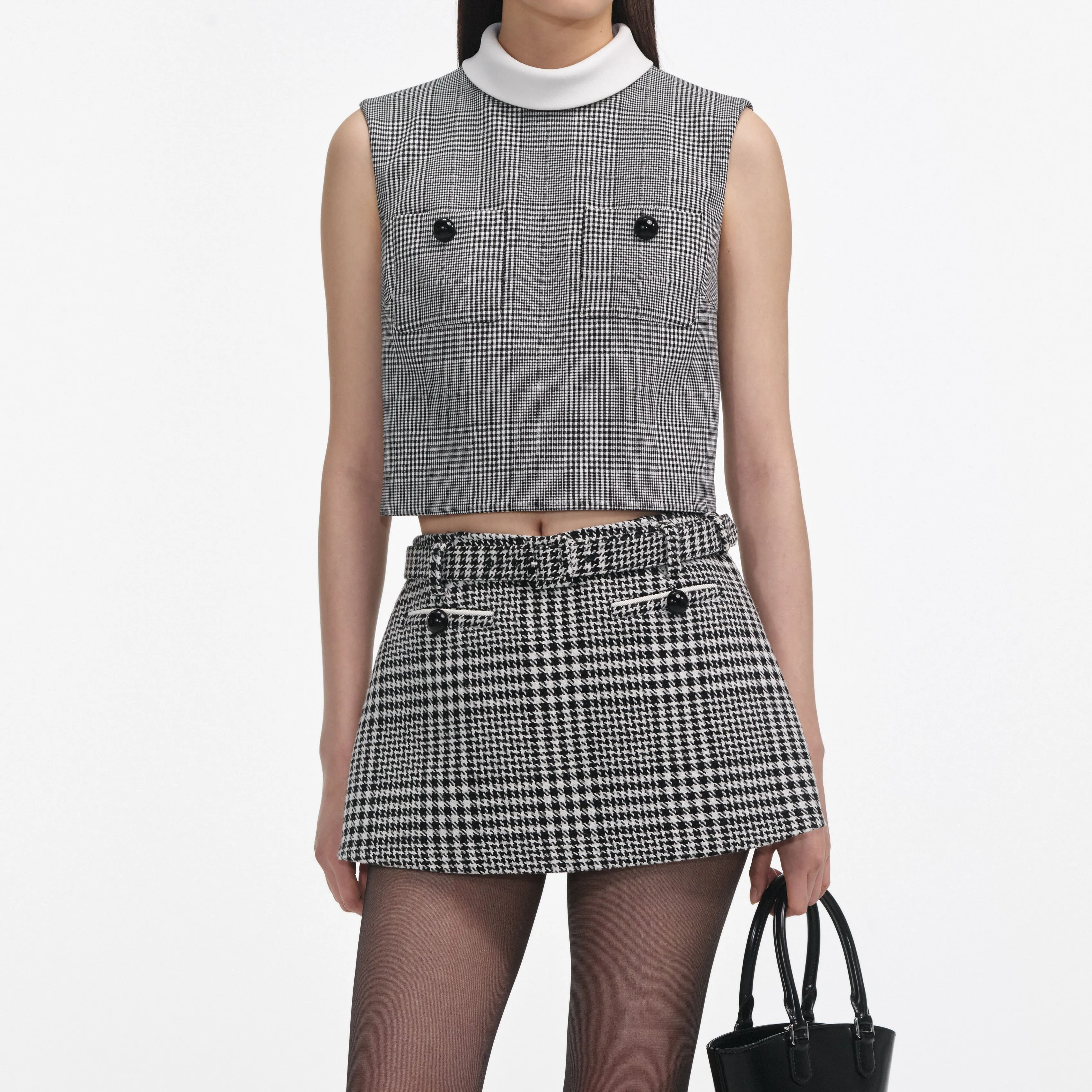 Houndstooth Skort Self Portrait