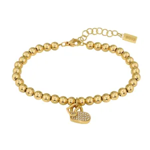 Hugo Boss Jewellery Ladies Gold Bead Bracelet 1580287