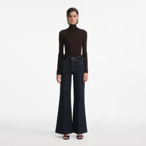 Indigo Flared Jeans Self Portrait