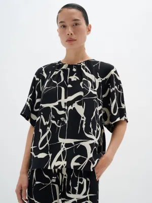 InWear PaileyIW Top Poetic Scribble Black