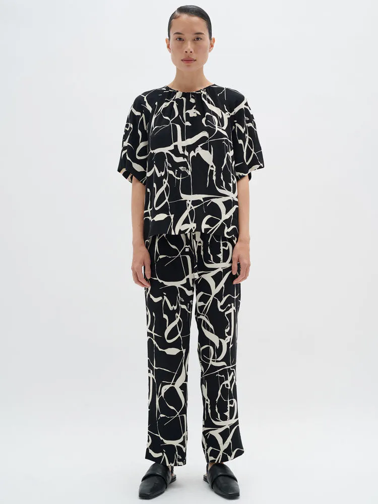 InWear PaileyIW Top Poetic Scribble Black