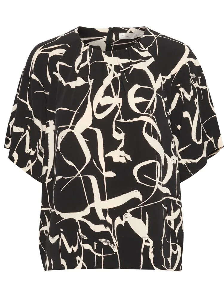 InWear PaileyIW Top Poetic Scribble Black