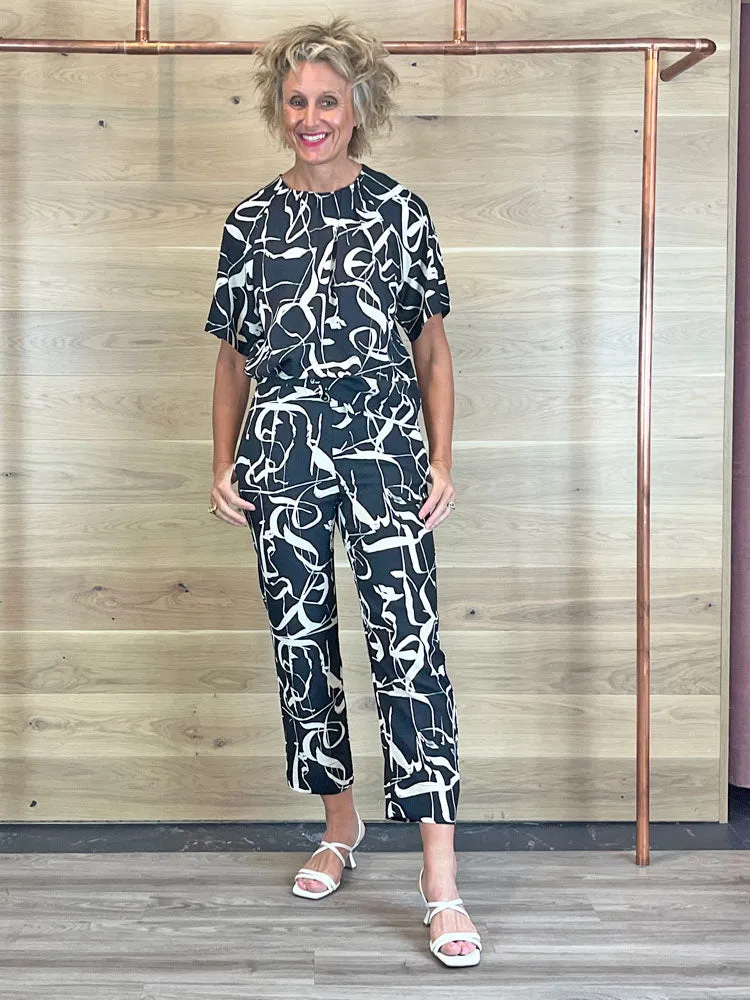 InWear PaileyIW Top Poetic Scribble Black