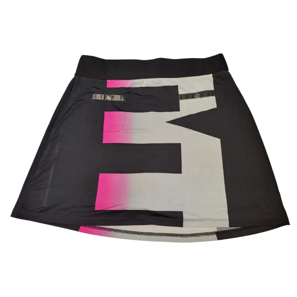 Jamie Sadock Pink Black & Gray Pull-on Golf Skort Size L