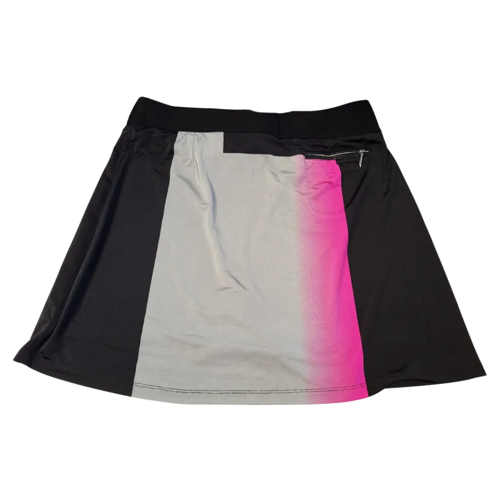Jamie Sadock Pink Black & Gray Pull-on Golf Skort Size L