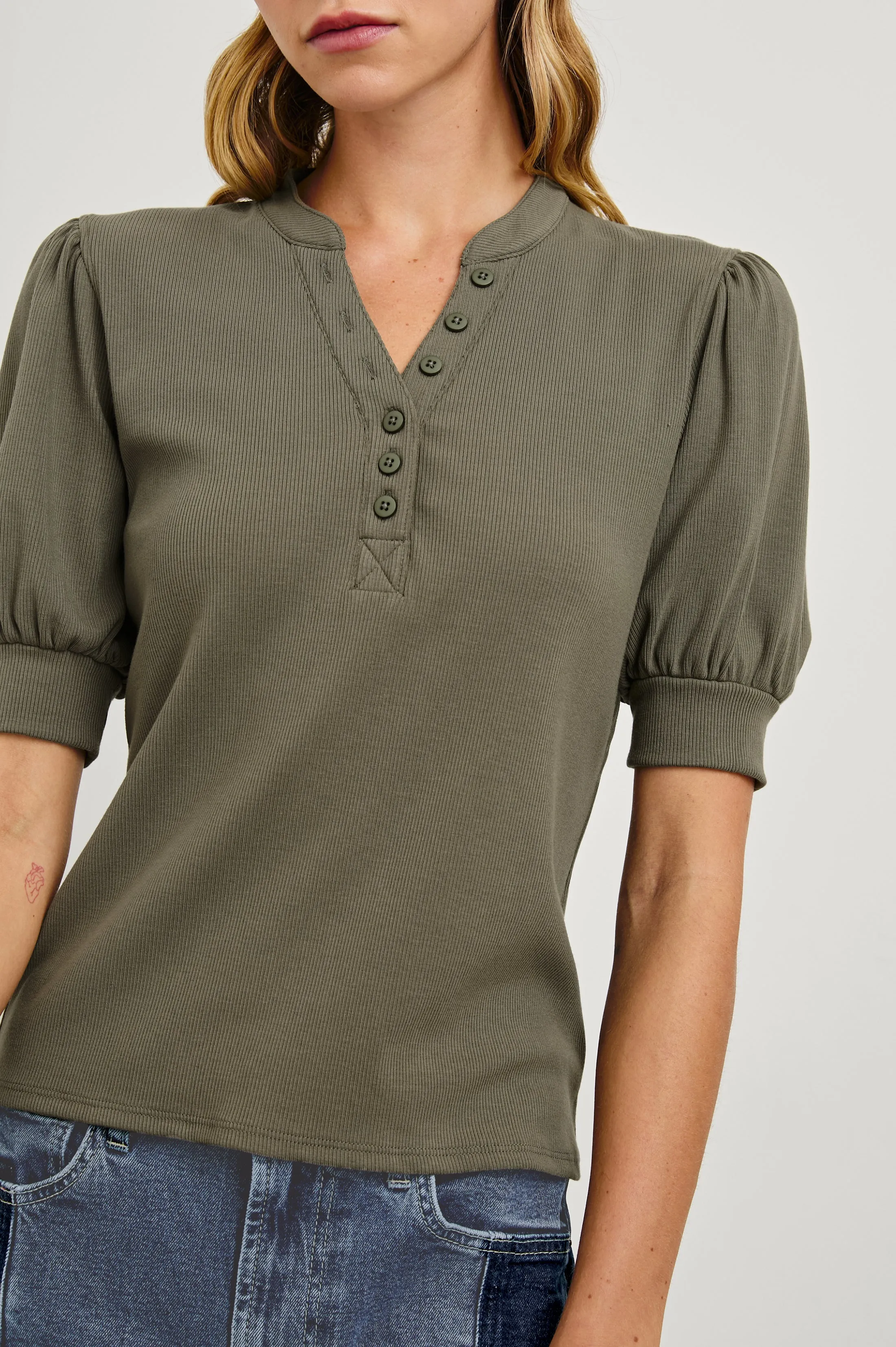 JEWEL TOP - WASHED OLIVE Rails