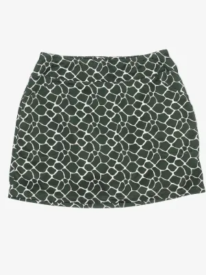 Jofit Women's Loden Green & White Giraffe Print Mina Golf SKort Size L MSP$90