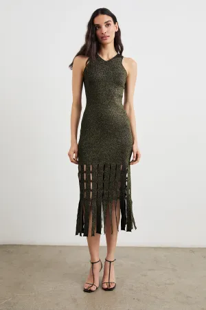 KAIA DRESS - GOLD LUREX Rails