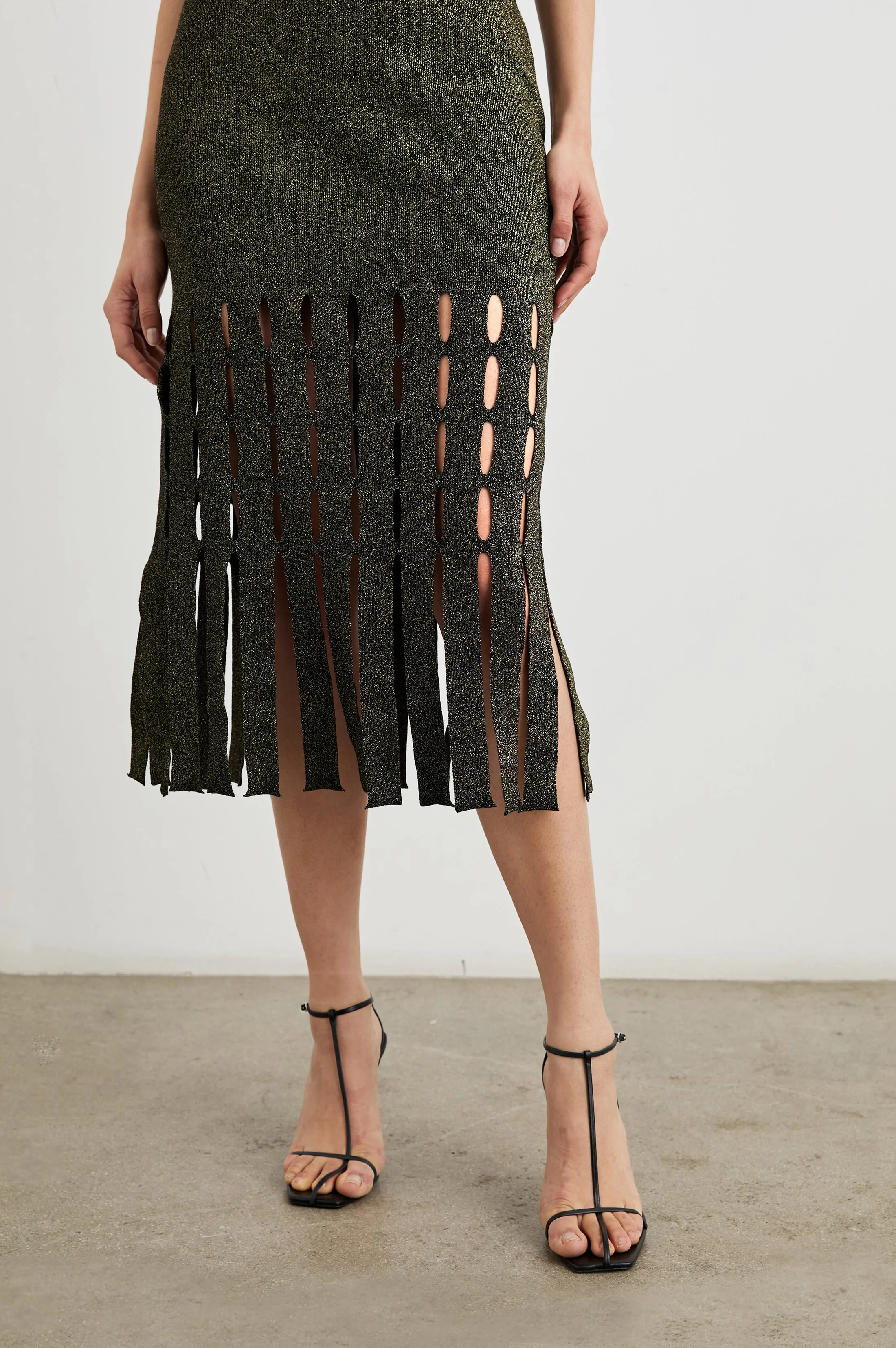 KAIA DRESS - GOLD LUREX Rails