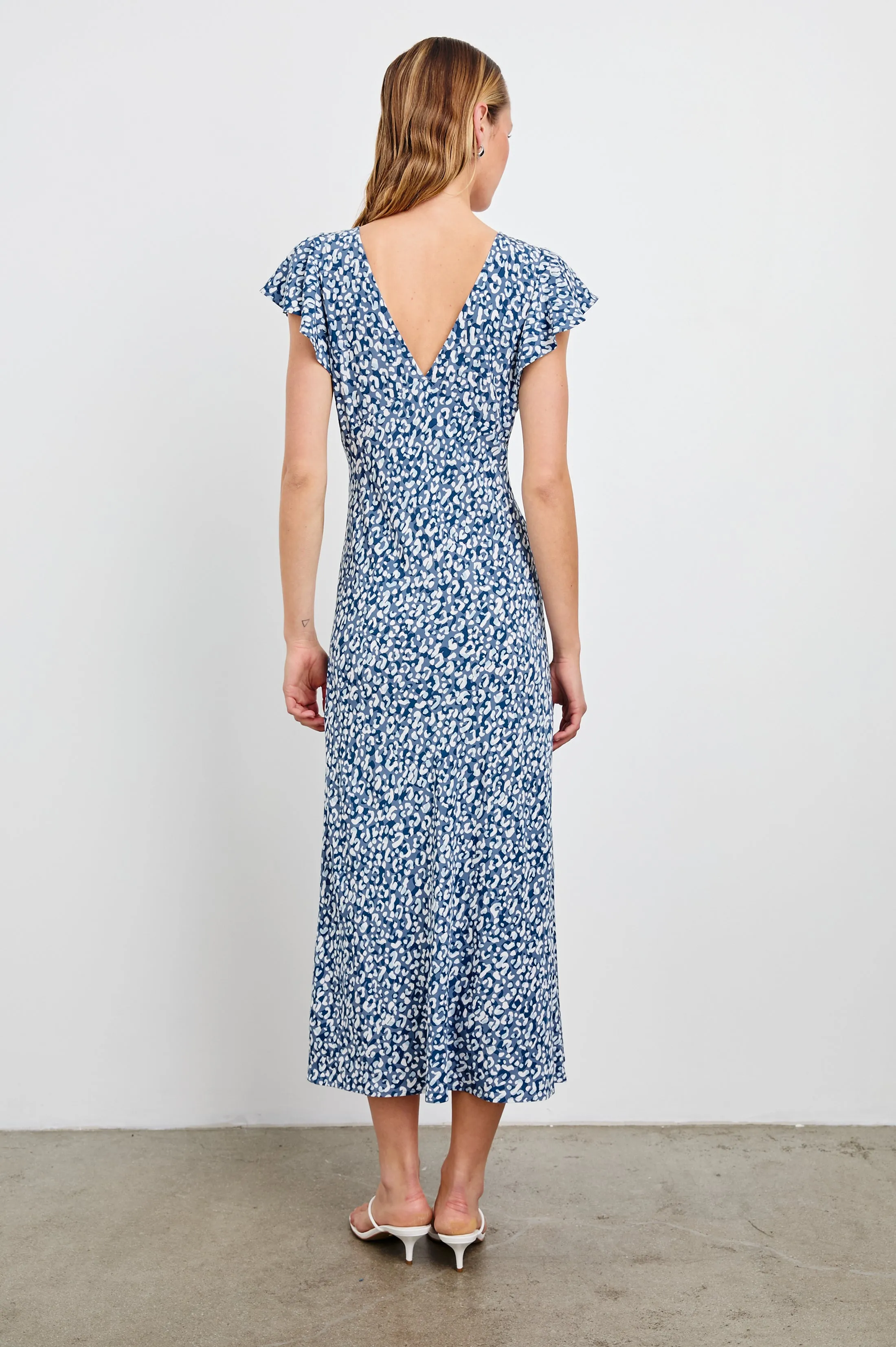 KENZ DRESS - BLUE MIXED CHEETAH Rails