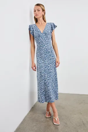 KENZ DRESS - BLUE MIXED CHEETAH Rails