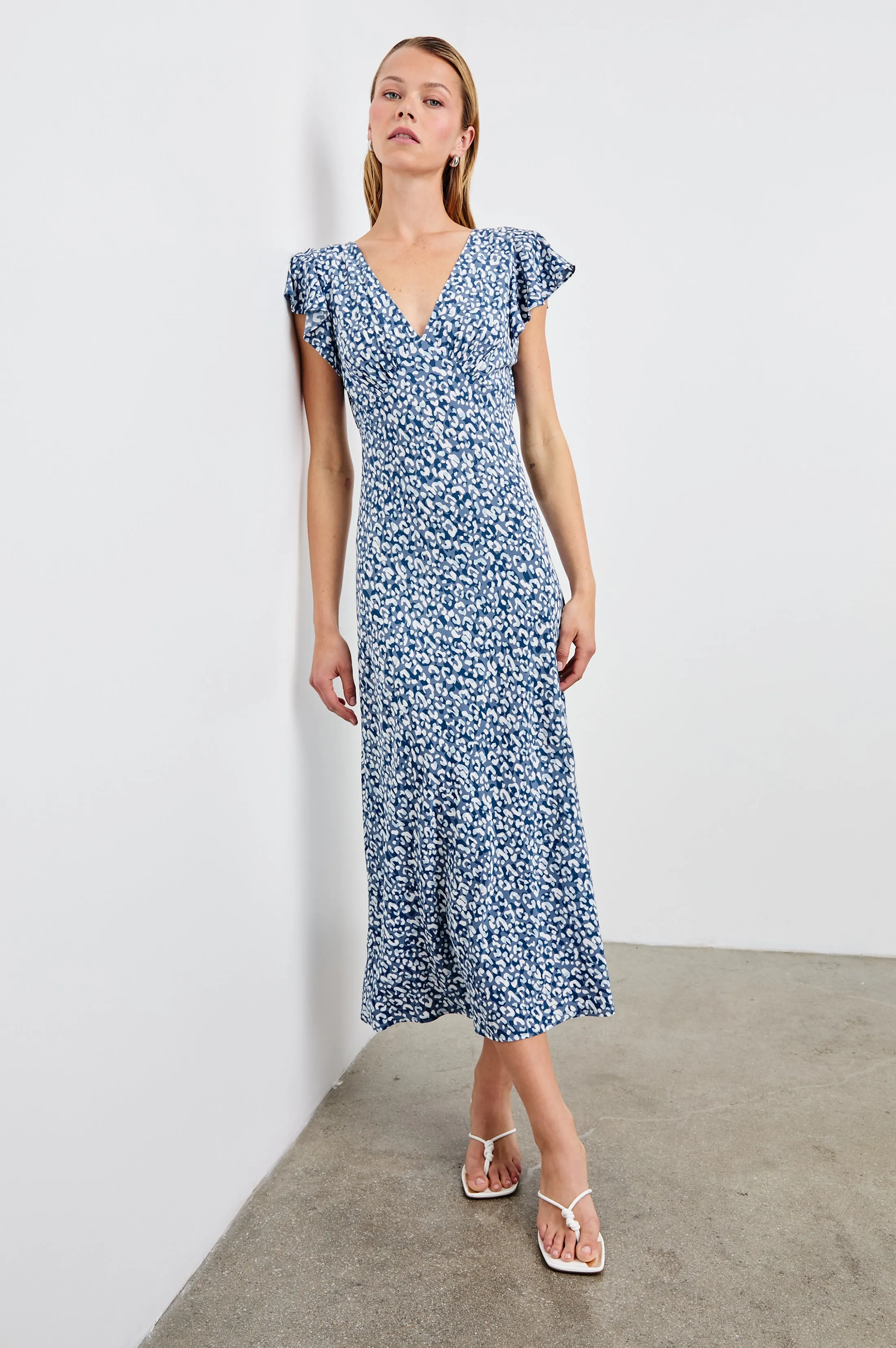 KENZ DRESS - BLUE MIXED CHEETAH Rails