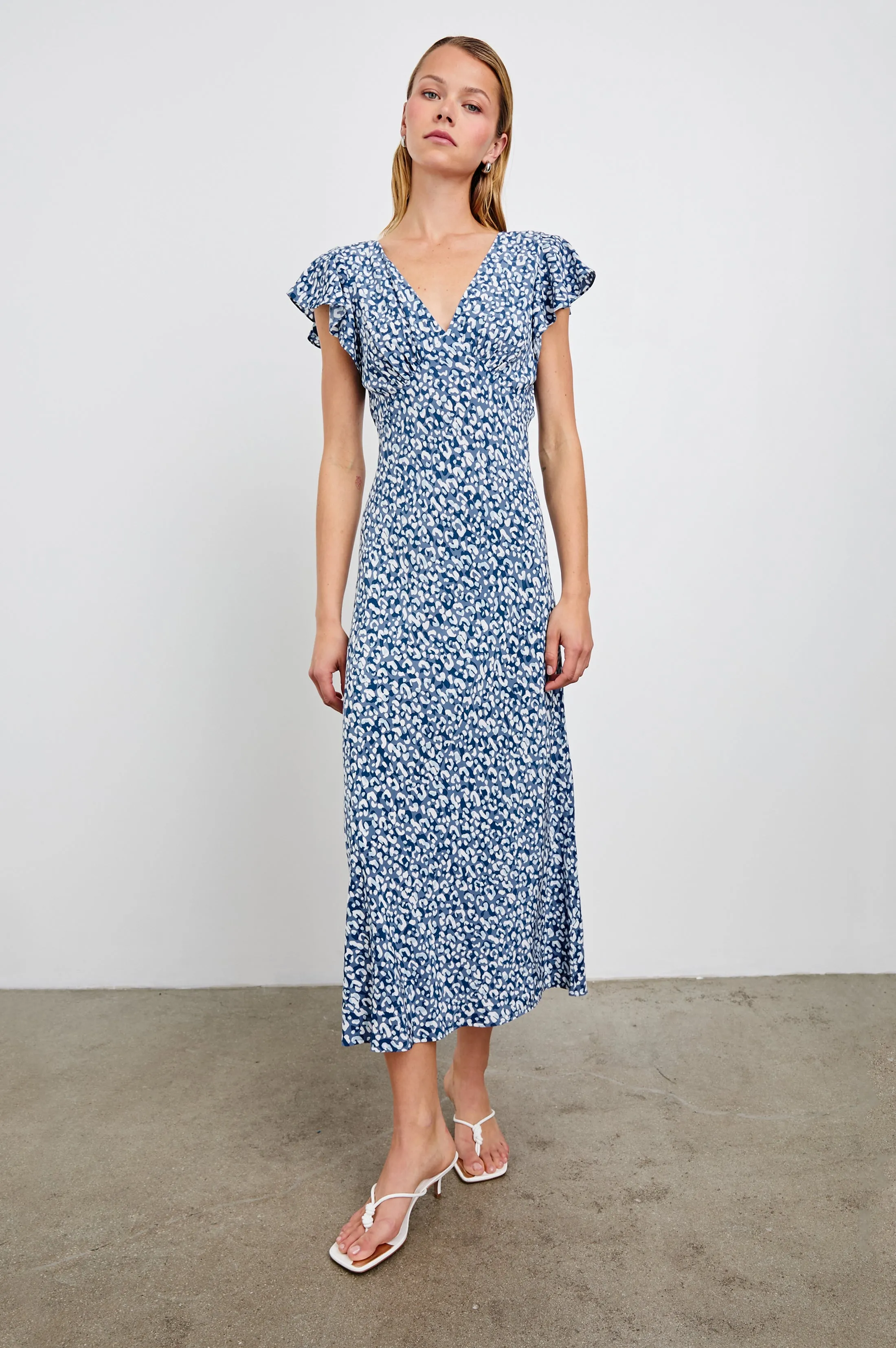 KENZ DRESS - BLUE MIXED CHEETAH Rails