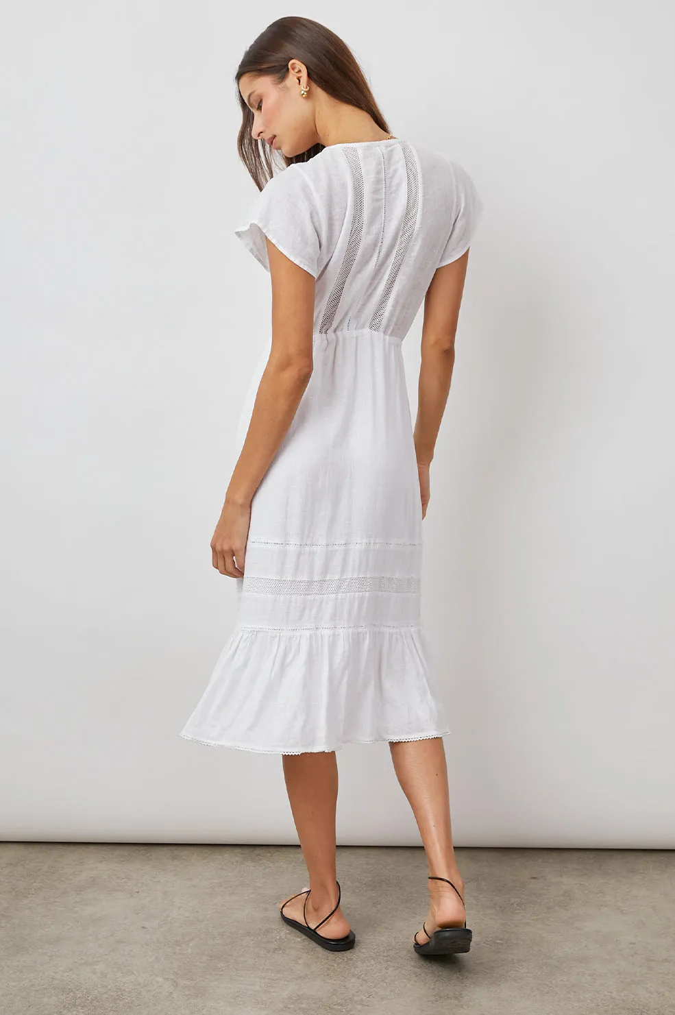 KIKI DRESS - WHITE LACE DETAIL Rails
