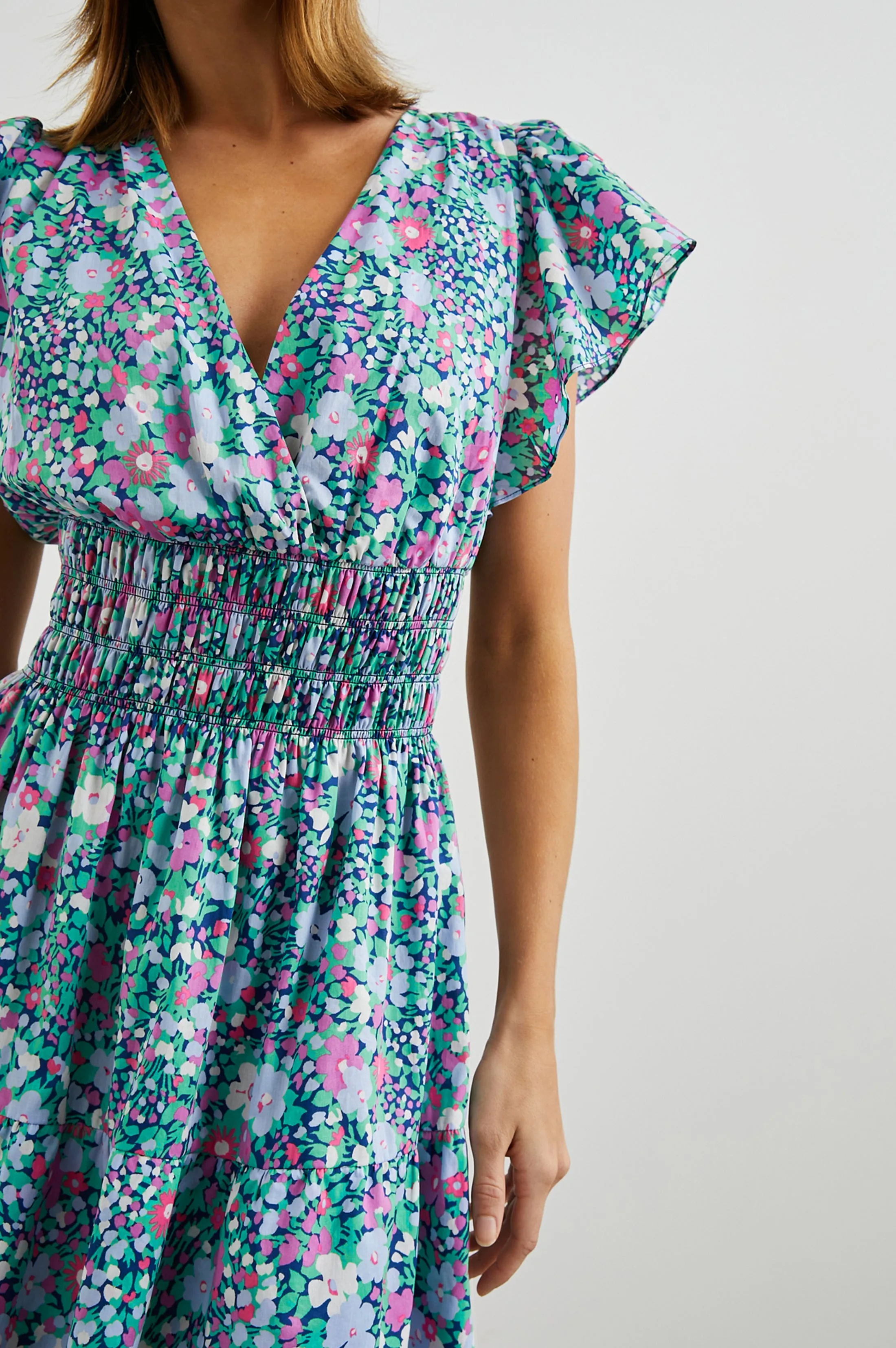 KIMORA DRESS - NAVY LEILANI FLORAL Rails