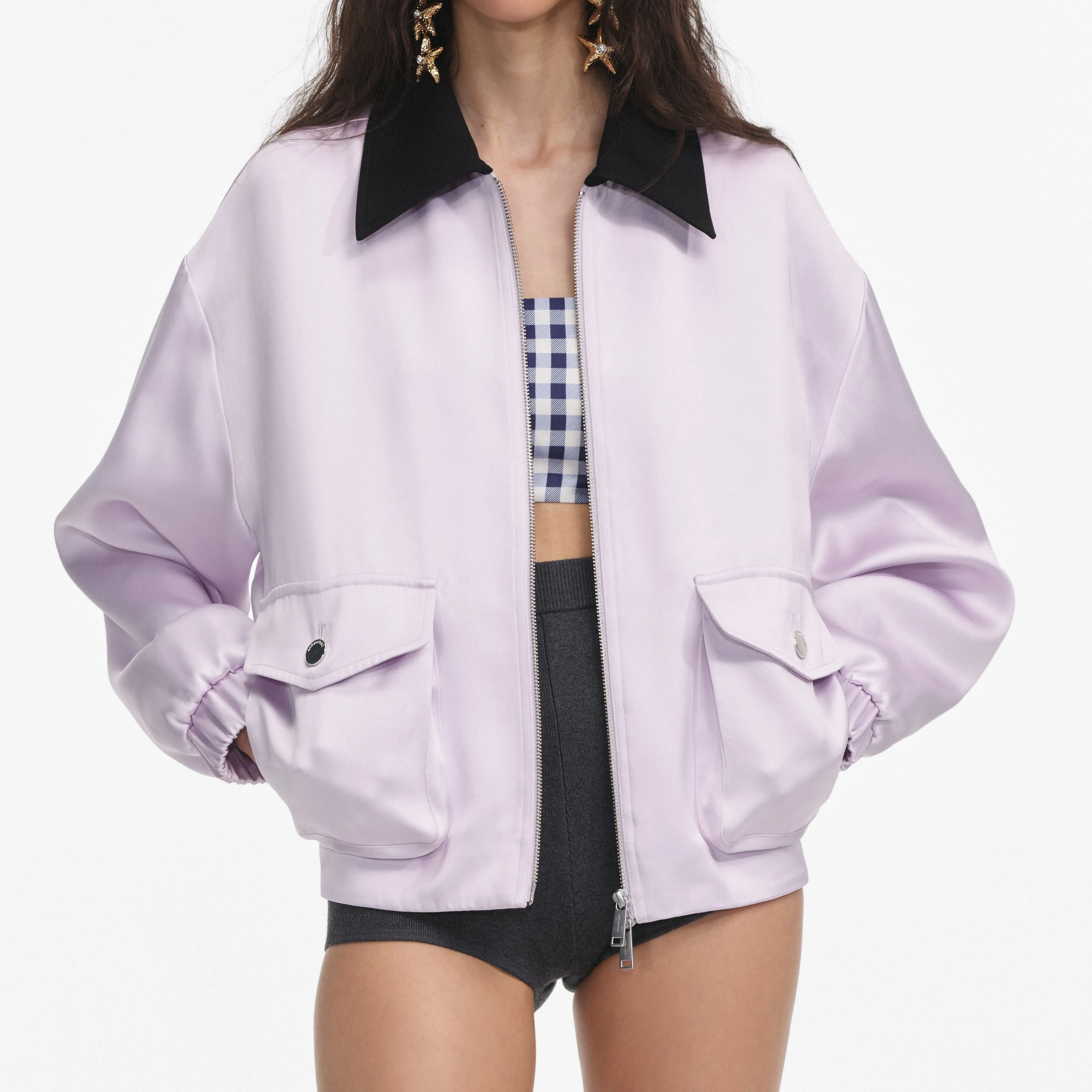 Lilac Viscose Jacket Self Portrait