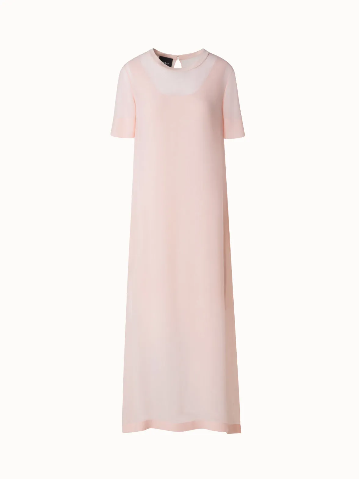 Long Silk T-Shirt Dress 