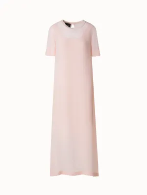 Long Silk T-Shirt Dress 