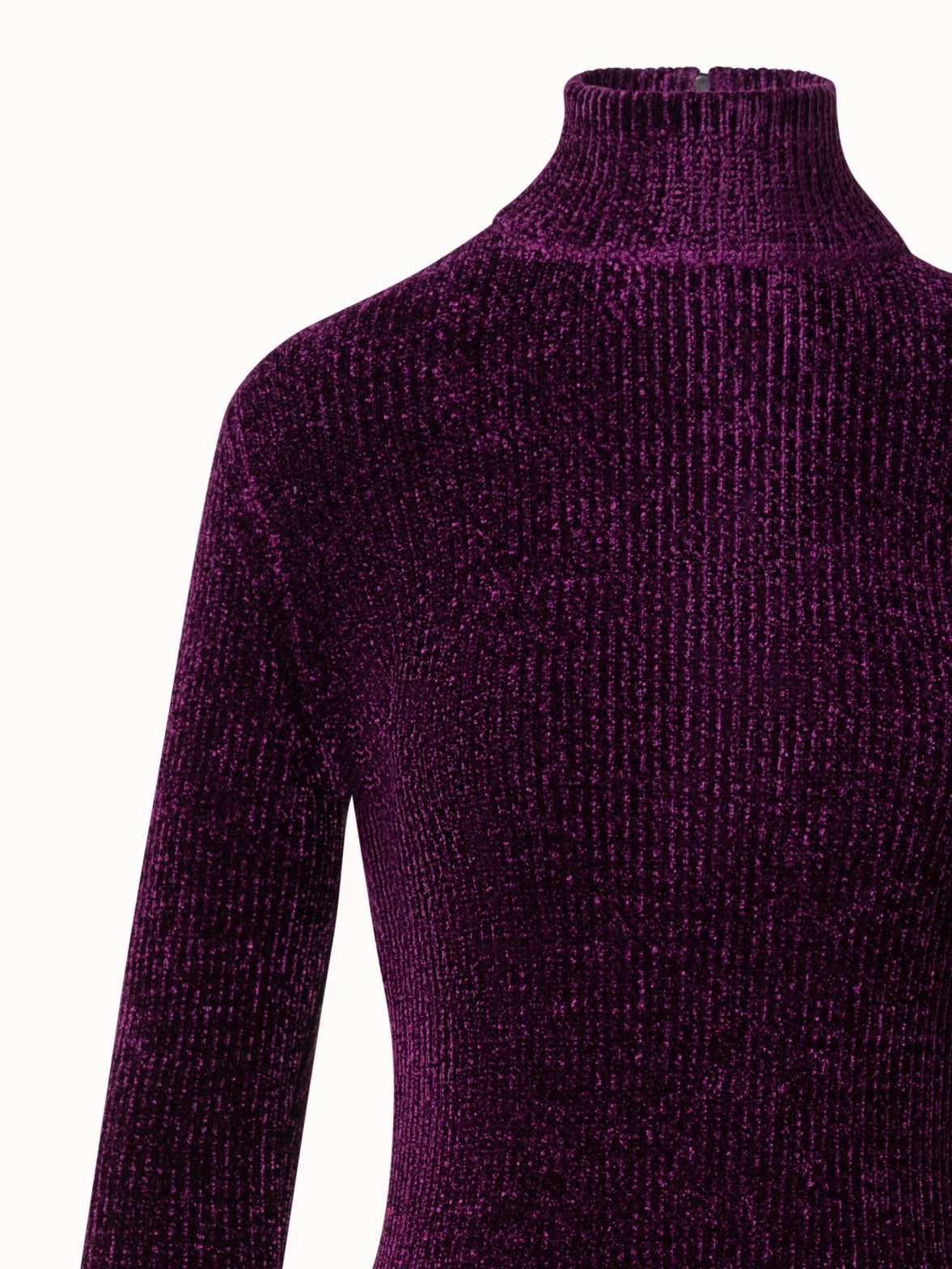 Long Sleeve Chenille Rib Tube Dress 