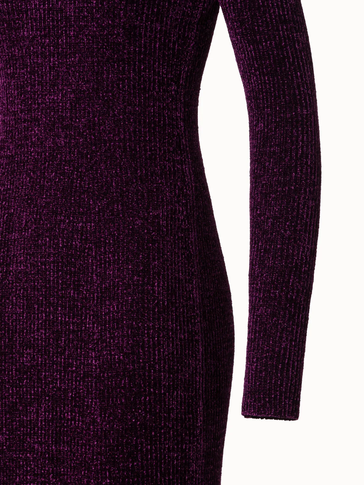 Long Sleeve Chenille Rib Tube Dress 