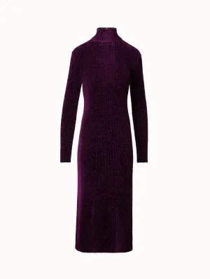 Long Sleeve Chenille Rib Tube Dress 