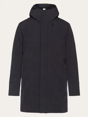 Long soft shell jacket CLIMATE SHELL - Black Jet Knowledge Cotton