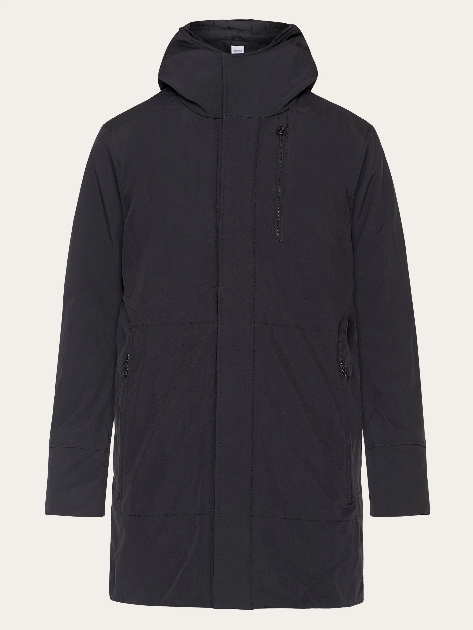 Long soft shell jacket CLIMATE SHELL - Black Jet Knowledge Cotton